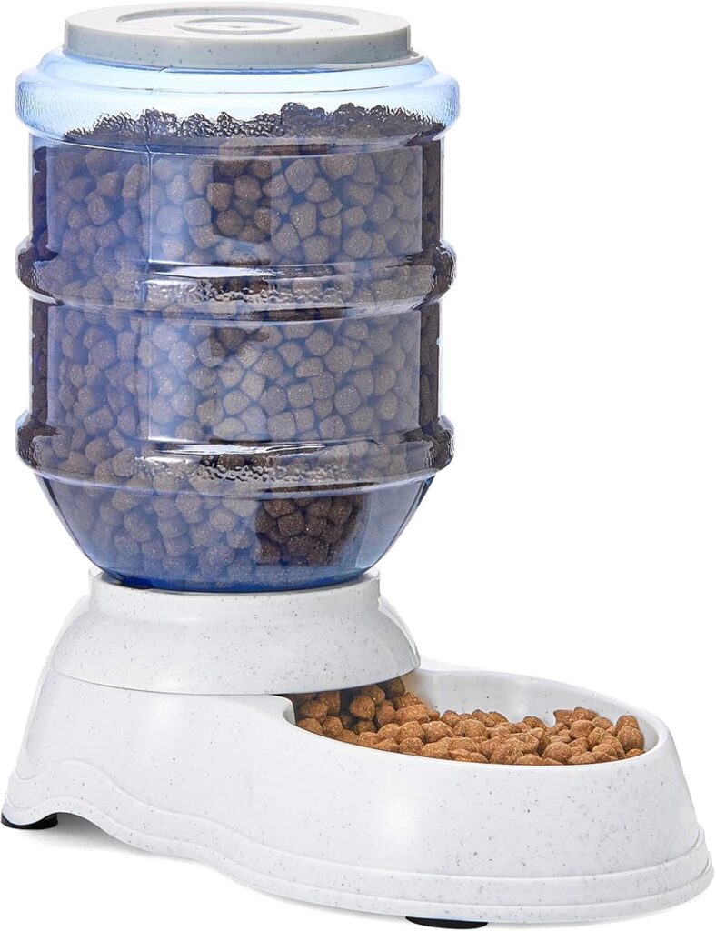 Best Automatic Cat Feeders for Busy Cat Parents Amazon Basics gravity pet food feeder with 6-pound capacity for simple dry food feeding