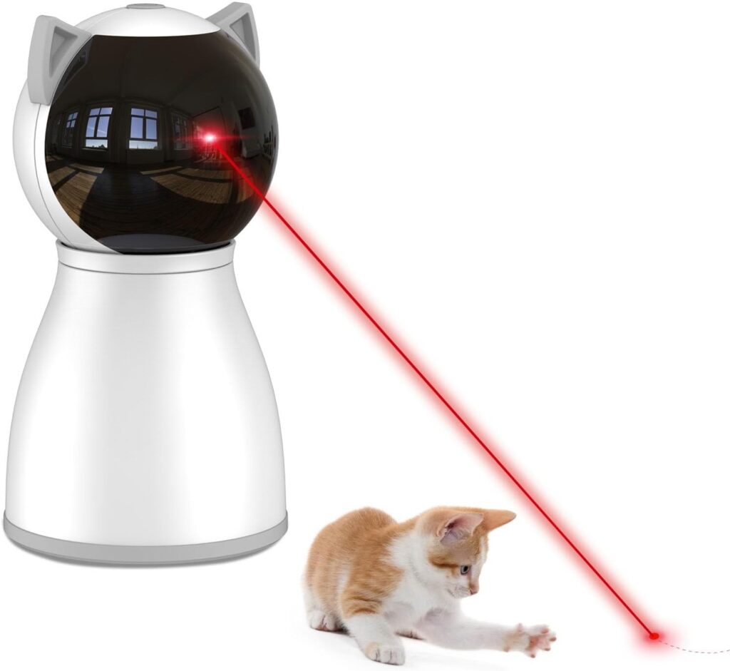 Best Cat Toys for Indoor Cats Cat laser toy projecting a red light for indoor chasing and exercise