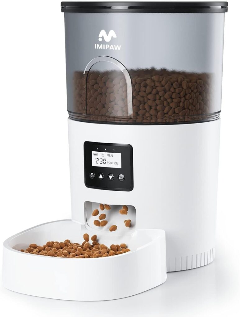 Best Automatic Cat Feeders for Busy Cat Parents IMIPAW automatic cat feeder with programmable portion control for scheduled dry food meals
