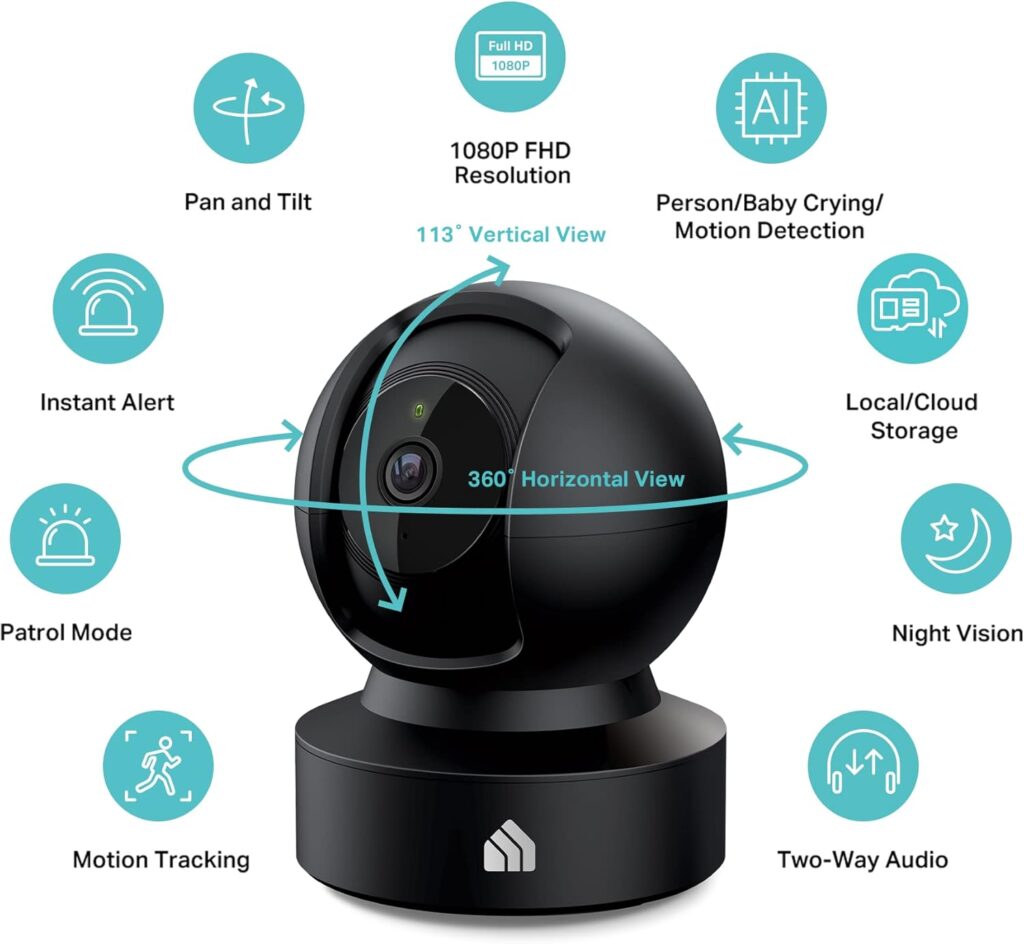 Kasa EC71 indoor pan and tilt camera for monitoring cats at home