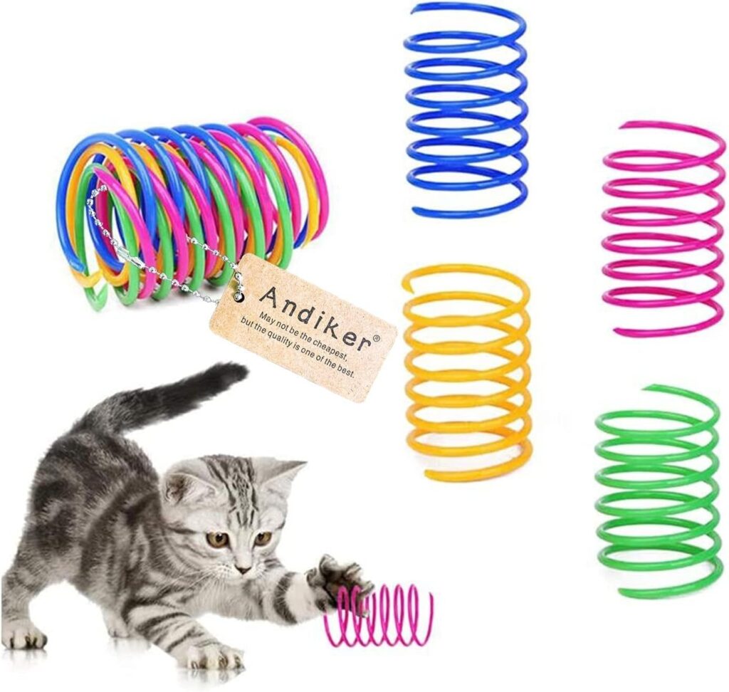Best Cat Toys for Indoor Cats Colorful spring kitten toys for lightweight chasing, batting, and early play