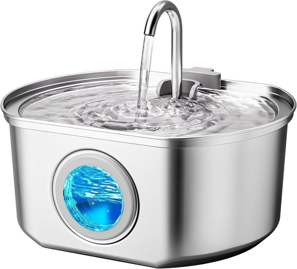 How to Choose a Cat Water Fountain Neareal 108oz stainless steel cat water fountain with quiet flowing water