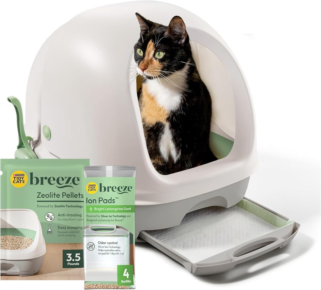 Purina Tidy Cats Breeze covered litter box system kit for odor control