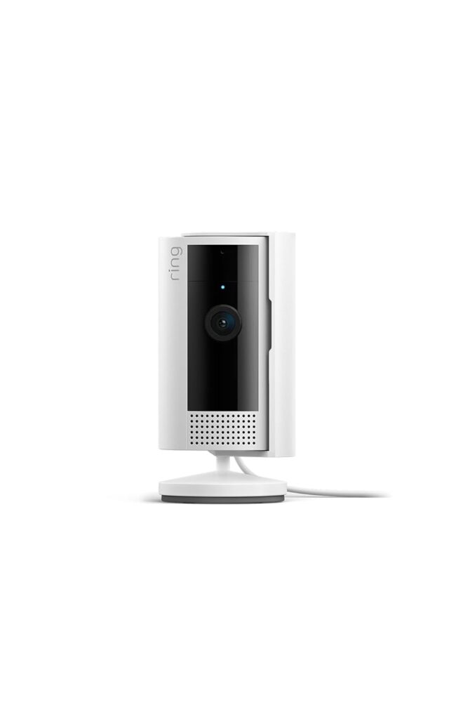 Ring Indoor Cam for monitoring cats at home with night vision and motion alerts