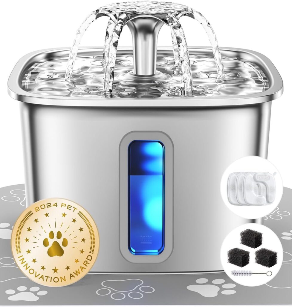 How to Choose a Cat Water Fountain Veken 108oz stainless steel cat water fountain with flowing water