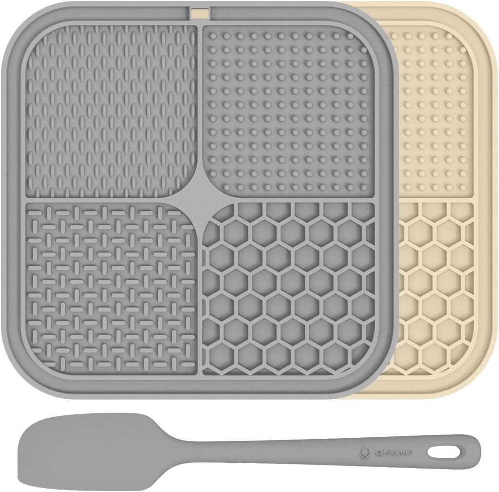 ChefAide 2 Pack Lick Mat ChefAide silicone lick mat for cats with suction cups and textured surfaces