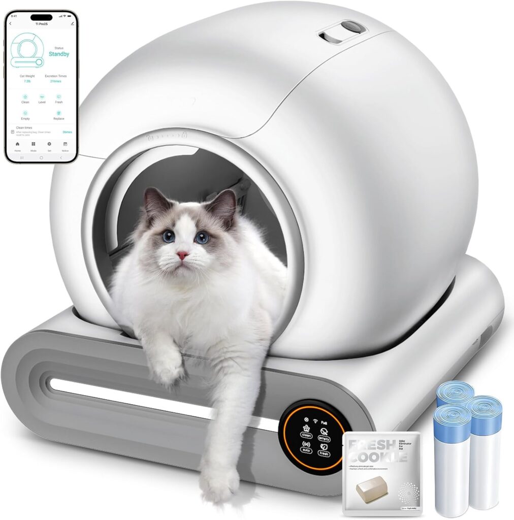 DuckSky low-maintenance automatic litter box with app control and odor removal