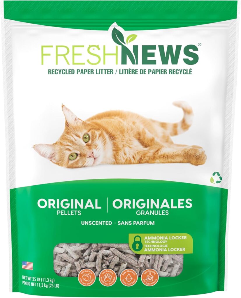 Fresh News Recycled Paper Pellet Cat Litter Fresh News recycled paper pellet cat litter for reducing litter tracking