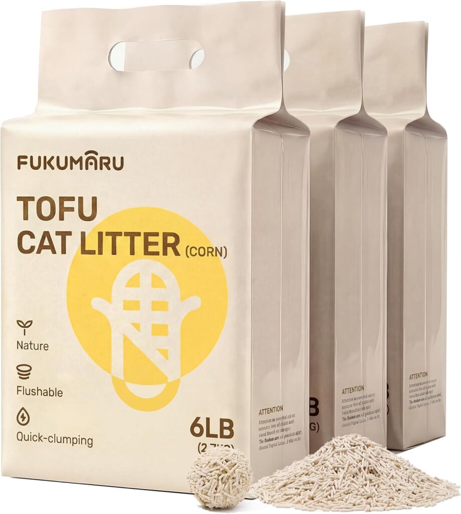 FUKUMARU Tofu Low-Tracking Cat Litter FUKUMARU tofu cat litter pellets with low tracking and quick clumping