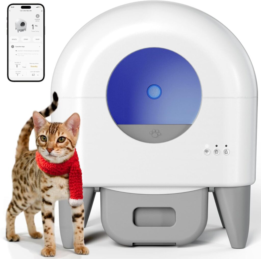 Fumoi large-capacity self-cleaning litter box for multiple cats