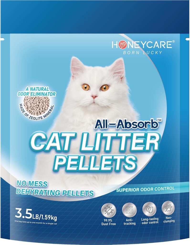 Honey Care All-Absorb Cat Litter Pellets Honey Care All-Absorb zeolite cat litter pellets for low tracking and odor control