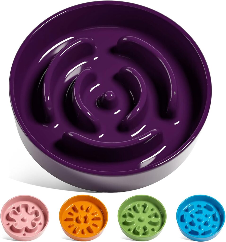 LE TAUCI Ceramic Slow Feeder Bowl LE TAUCI ceramic slow feeder bowl with maze pattern for small dogs and cats