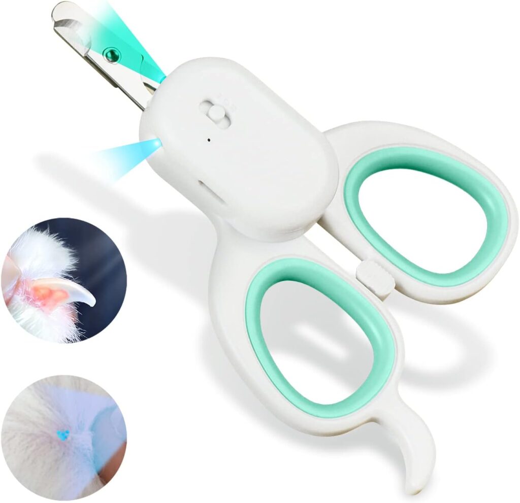 PAKEWAY Pet Nail Clipper with LED & UV Light PAKEWAY LED pet nail clipper for cats and small animals
