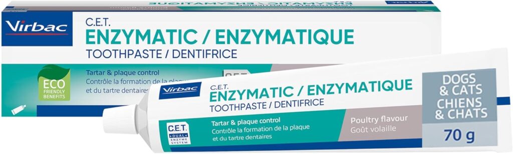 Virbac C.E.T. Enzymatic Toothpaste Virbac C.E.T. enzymatic toothpaste in poultry flavor for pet dental care