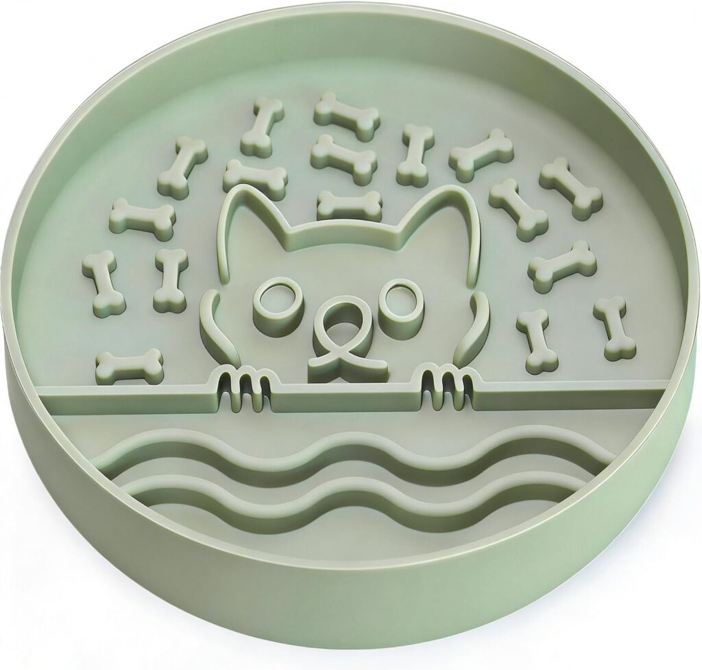 Zonopy Silicone Slow Feeder Bowl Zonopy silicone slow feeder bowl with suction cups for cats and small pets