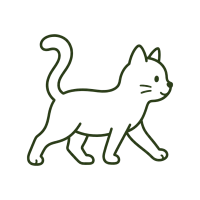 线条图 猫咪行走
